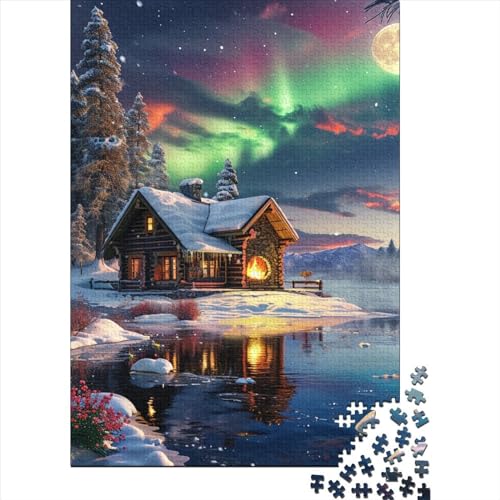 Aurora Lodge Puzzle 1000 Teile Schwer Puzzle Spielzeug Lernspiel Impossible Herausforderungsspielzeug Für Erwachsene Und Kinder Ab 12 Jahren 1000pcs (75x50cm) von RJAVAGFZL