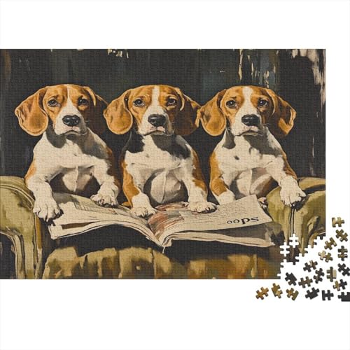 BAdlerhunde 1000 Teile, Impossible Puzzle,Geschicklichkeitsspiel Für Die Ganze Familie, Erwachsenenpuzzle Ab 14 Jahren Puzzel 1000pcs (75x50cm) von RJAVAGFZL