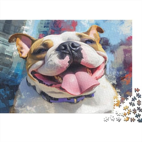 BULLHund 1000 Teile, Impossible Puzzle,Geschicklichkeitsspiel Für Die Ganze Familie, Erwachsenenpuzzle Ab 14 Jahren Puzzel 1000pcs (75x50cm) von RJAVAGFZL