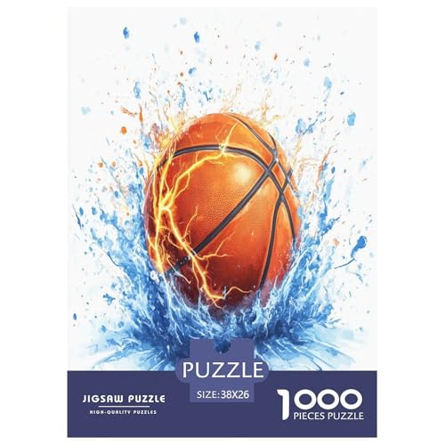 Basketball Puzzle 1000-teilige Schwer Puzzle Spielzeug Lernspiel Impossible Herausforderungsspielzeug Für Erwachsene Und Kinder Ab 12 Jahren 38x26cm/1000pcs von RJAVAGFZL