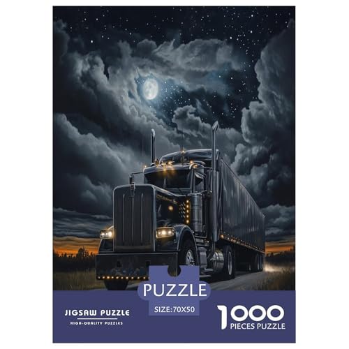 Big Lastwagen Puzzle 1000 Teile Schwer Puzzle Spielzeug Pädagogisches Spiel Impossible Herausforderungsspielzeug Für Erwachsene Kinder 70x50cm/1000pcs von RJAVAGFZL
