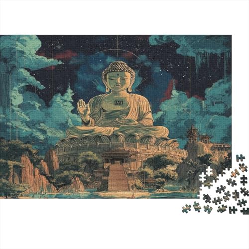 Buddha Puzzlespiel 1000 Teile Puzzle Für Erwachsene Und Kinder Ab 14 Jahren, Puzzle Erwachsenen Puzzlespi Puzzel 1000pcs (75x50cm) von RJAVAGFZL