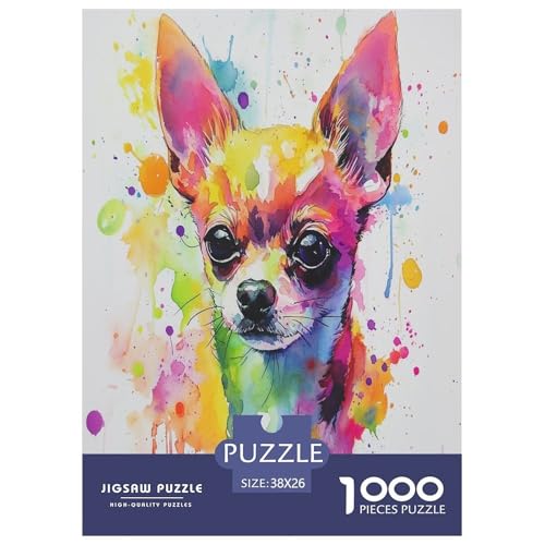 Chihuahua Puzzle 1000-teilige Schwer Puzzle Spielzeug Pädagogisches Spiel Impossible Herausforderungsspielzeug Für Erwachsene Kinder 38x26cm/1000pcs Chihuahua Puzzle 1000-teilige Schwer Puzzle Spielzeug Pädagogisches Spiel Impossible Herausforderungsspielzeug Für Erwachsene Kinder 38x26cm/1000pcs von RJAVAGFZL