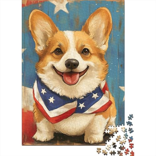 Corgi Puzzle 1000-teilige Schwer Puzzle Spielzeug Lernspiel Impossible Herausforderung Spielzeug Für Erwachsene Kinder 1000pcs (75x50cm) von RJAVAGFZL