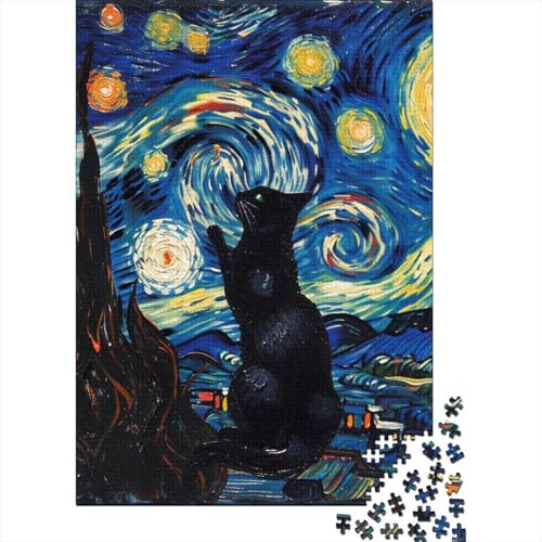 Cute Katze Puzzle 1000-teilige Schwer Puzzle Spielzeug Lernspiel Impossible Herausforderungsspielzeug Für Erwachsene Und Kinder Ab 14 Jahren 1000pcs (75x50cm) von RJAVAGFZL