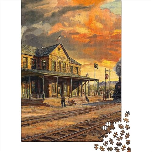 Dampflokomotive Puzzles 1000 Teile Schwer Puzzle Spielzeug Pädagogisches Spiel Impossible Herausforderungsspielzeug Für Erwachsene Und Kinder Ab 14 Jahren 1000pcs (75x50cm) von RJAVAGFZL