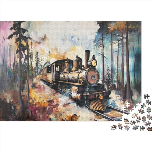 Dampfzug Puzzle 1000 Teile Puzzle Für Erwachsene Und Kinder Ab 14 Jahren Puzzel 1000pcs (75x50cm) von RJAVAGFZL