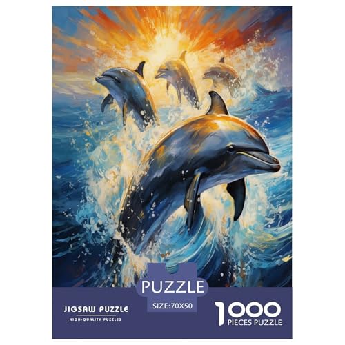 Delphin Puzzle 1000 Teile Schwer Puzzle Spielzeug Lernspiel Impossible Herausforderung Spielzeug Für Erwachsene Kinder 70x50cm/1000pcs Delphin Puzzle 1000 Teile Schwer Puzzle Spielzeug Lernspiel Impossible Herausforderung Spielzeug Für Erwachsene Kinder 70x50cm/1000pcs von RJAVAGFZL