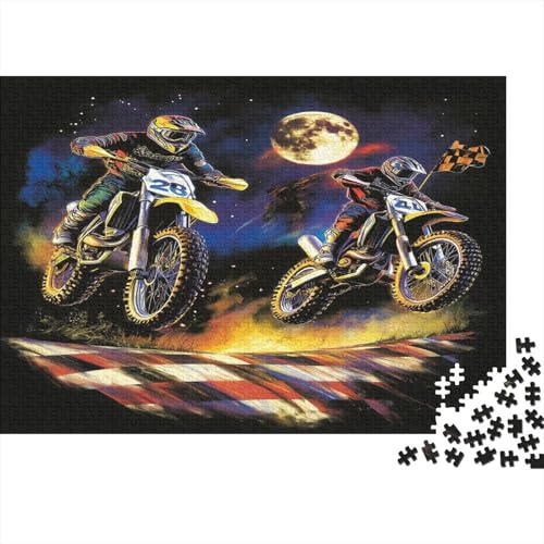 Dirt Bike 1000 Teile Puzzle Für Erwachsene, Hochwertige Recycelbare MateriAußerirdische Und Druck Puzzlespiel, Familienspiel, Geschenk Für Liebhaber Oder Freunde Puzzel 1000pcs (75x50cm) von RJAVAGFZL