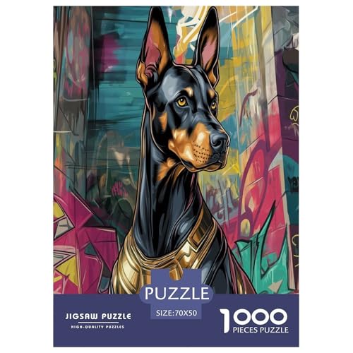 Doberman Puzzle 1000 Teile Schwer Puzzle Spielzeug Lernspiel Impossible Herausforderung Spielzeug Für Erwachsene Kinder 70x50cm/1000pcs Doberman Puzzle 1000 Teile Schwer Puzzle Spielzeug Lernspiel Impossible Herausforderung Spielzeug Für Erwachsene Kinder 70x50cm/1000pcs von RJAVAGFZL