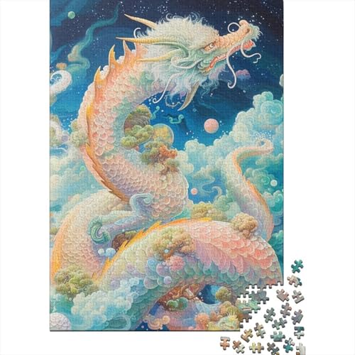 Drache Puzzle 1000-teilige Schwer Puzzle Spielzeug Pädagogisches Spiel Impossible Herausforderung Spielzeug Für Erwachsene Kinder 1000pcs (75x50cm) von RJAVAGFZL
