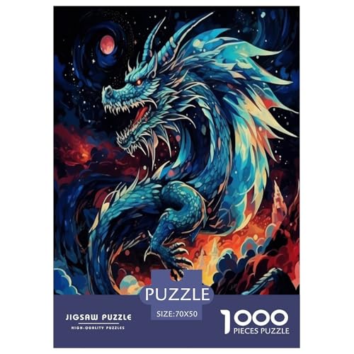 Drachen Puzzle 1000-teilige Schwer Puzzle Spielzeug Lernspiel Impossible Herausforderungsspielzeug Für Erwachsene Und Kinder Ab 12 Jahren 70x50cm/1000pcs von RJAVAGFZL