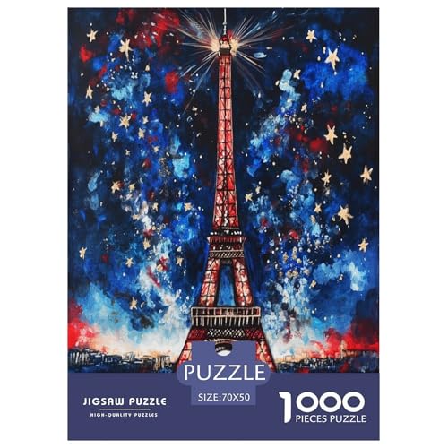 Eiffelturm Puzzle 1000-teilige Schwer Puzzle Spielzeug Lernspiel Impossible Herausforderungsspielzeug Für Erwachsene Und Kinder Ab 12 Jahren 70x50cm/1000pcs von RJAVAGFZL