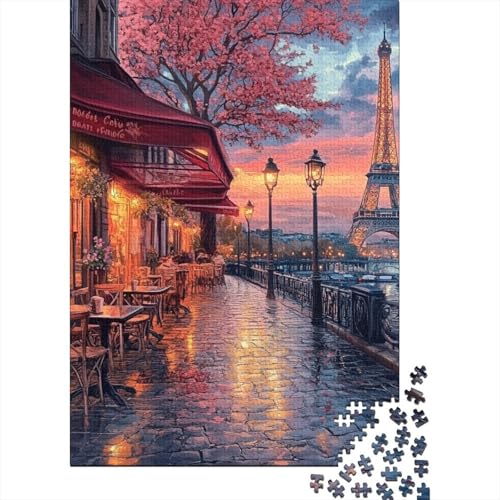Eiffelturm Puzzle 1000-teilige Schwer Puzzle Spielzeug Pädagogisches Spiel Impossible Herausforderungsspielzeug Für Erwachsene Kinder 1000pcs (75x50cm) von RJAVAGFZL