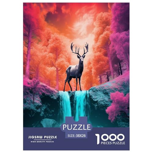 Einsames Hirsch Puzzle 1000-teilige Schwer Puzzle Spielzeug Lernspiel Impossible Herausforderungsspielzeug Für Erwachsene Und Kinder Ab 12 Jahren 38x26cm/1000pcs Einsames Hirsch Puzzle 1000-teilige Schwer Puzzle Spielzeug Lernspiel Impossible Herausforderungsspielzeug Für Erwachsene Und Kinder Ab 12 Jahren 38x26cm/1000pcs von RJAVAGFZL