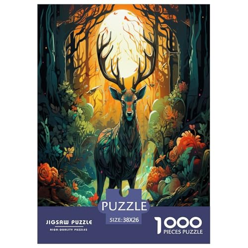 Elk Puzzle 1000 Teile Schwer Puzzle Spielzeug Lernspiel Impossible Herausforderungsspielzeug Für Erwachsene Und Kinder in Bewährter 38x26cm/1000pcs Elk Puzzle 1000 Teile Schwer Puzzle Spielzeug Lernspiel Impossible Herausforderungsspielzeug Für Erwachsene Und Kinder in Bewährter 38x26cm/1000pcs von RJAVAGFZL