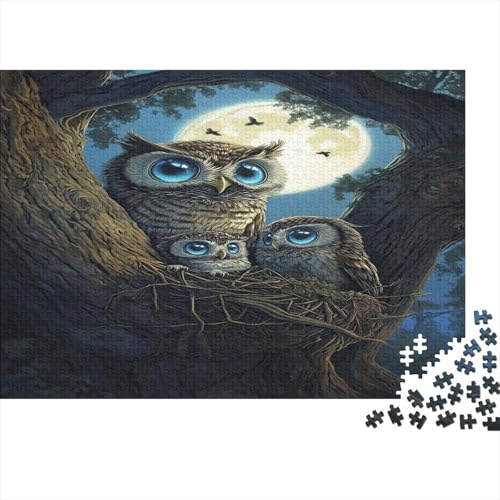 Eule 1000 Teile,Impossible Puzzle,Geschicklichkeitsspiel Für Die Ganze Familie, Erwachsenen Puzzlespiel Puzzel 1000pcs (75x50cm) von RJAVAGFZL