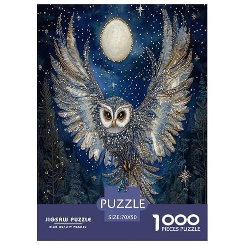 Eule Puzzle 1000 Teile Schwer Puzzle Spielzeug Lernspiel Impossible Herausforderungsspielzeug Für Erwachsene Und Kinder Ab 14 Jahren 70x50cm/1000pcs von RJAVAGFZL