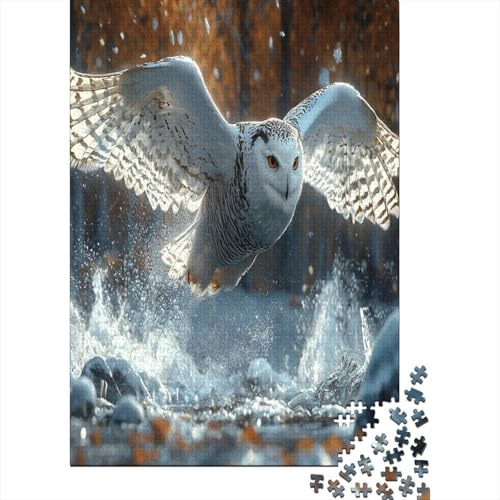Eule Puzzle 1000-teilige Schwer Puzzle Spielzeug Lernspiel Impossible Herausforderung Spielzeug Für Erwachsene Kinder 1000pcs (75x50cm) von RJAVAGFZL