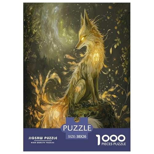 Fox Puzzle 1000-teilige Schwer Puzzle Spielzeug Lernspiel Impossible Herausforderungsspielzeug Für Erwachsene Und Kinder Ab 12 Jahren 38x26cm/1000pcs von RJAVAGFZL