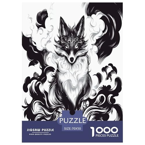 Fox Puzzle 1000-teilige Schwer Puzzle Spielzeug Pädagogisches Spiel Impossible Herausforderungsspielzeug Für Erwachsene Und Kinder in Bewährter 70x50cm/1000pcs von RJAVAGFZL