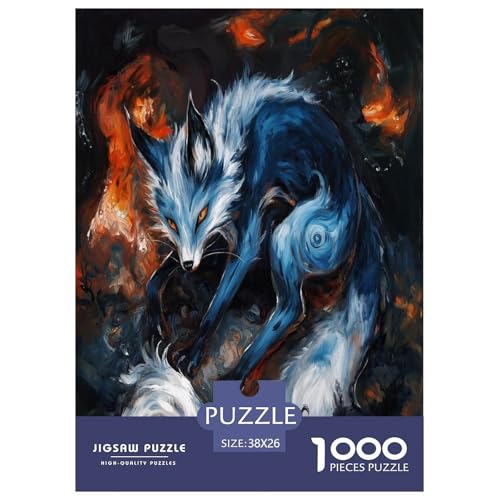 Fox Puzzles 1000-teilige Schwer Puzzle Spielzeug Lernspiel Impossible Herausforderungsspielzeug Für Erwachsene Kinder 38x26cm/1000pcs von RJAVAGFZL