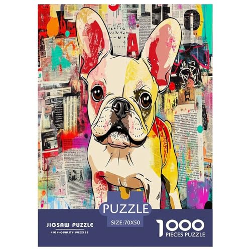 Französische BullHundge Puzzle 1000-teilige Schwer Puzzle Spielzeug Lernspiel Impossible Herausforderung Spielzeug Für Erwachsene Kinder 70x50cm/1000pcs Französische BullHundge Puzzle 1000-teilige Schwer Puzzle Spielzeug Lernspiel Impossible Herausforderung Spielzeug Für Erwachsene Kinder 70x50cm/1000pcs von RJAVAGFZL