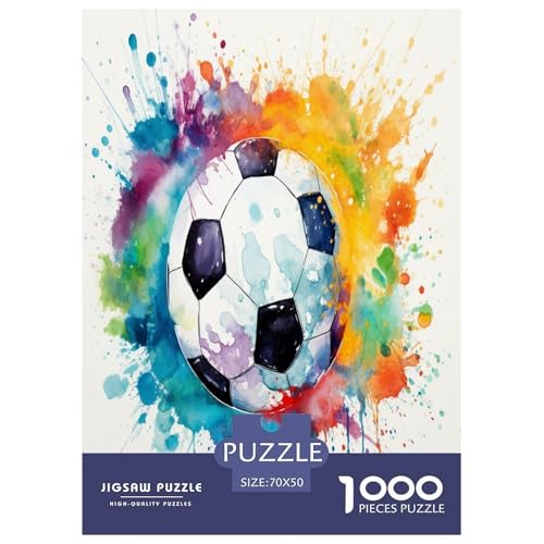 Fußball Puzzle 1000 Teile Schwer Puzzle Spielzeug Pädagogisches Spiel Impossible Herausforderung Spielzeug Für Erwachsene Kinder 70x50cm/1000pcs von RJAVAGFZL