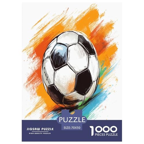 Fußball Puzzles 1000 Teile Schwer Puzzle Spielzeug Lernspiel Impossible Herausforderungsspielzeug Für Erwachsene Und Kinder Ab 12 Jahren 70x50cm/1000pcs von RJAVAGFZL