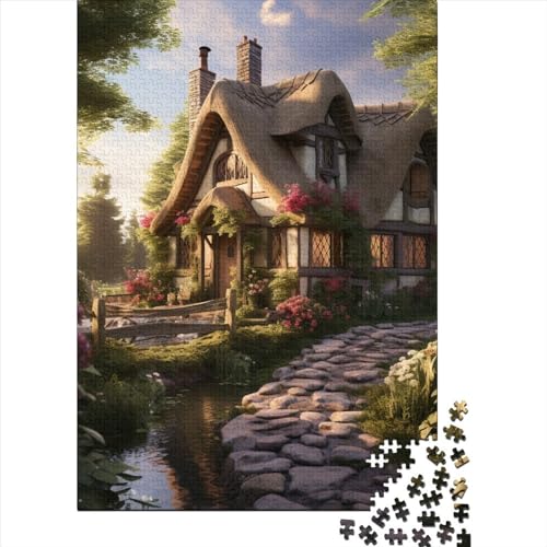 Gemütliches Häuschen Puzzle 1000 Teile Schwer Puzzle Spielzeug Pädagogisches Spiel Impossible Herausforderungsspielzeug Für Erwachsene Kinder 1000pcs (75x50cm) von RJAVAGFZL