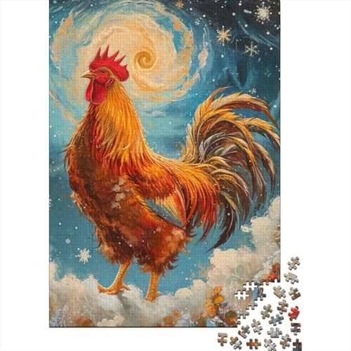 Hähne Puzzle 1000 Teile Schwer Puzzle Spielzeug Lernspiel Impossible Herausforderung Spielzeug Für Erwachsene Und Kinder Ab 12 Jahren 1000pcs (75x50cm) von RJAVAGFZL