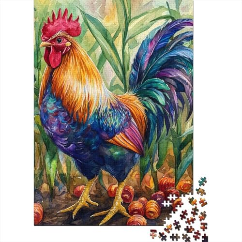 Hahn Puzzle 1000 Teile Schwer Puzzle Spielzeug Pädagogisches Spiel Impossible Herausforderungsspielzeug Für Erwachsene Kinder 1000pcs (75x50cm) von RJAVAGFZL