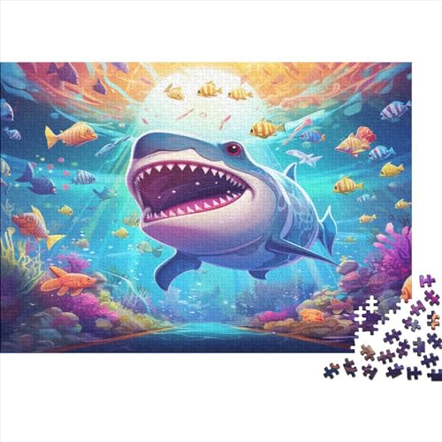 Hai Puzzle 1000 Teile Erwachsener Kniffel Spaß Für Die Ganze Familie - Abwechslungsreiche 1000 Puzzleteilige Motive Puzzlespiel Erwachsene, Puzzel 1000pcs (75x50cm) von RJAVAGFZL