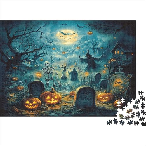 Halloween Village Puzzle 1000 Teile Puzzle Für Erwachsene Und Kinder Ab 14 Jahren Puzzel 1000pcs (75x50cm) von RJAVAGFZL