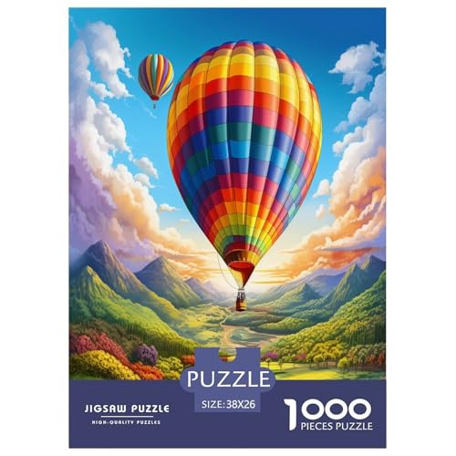 Heißluftballon Puzzle 1000 Teile Schwer Puzzle Spielzeug Lernspiel Impossible Herausforderungsspielzeug Für Erwachsene Und Kinder Ab 14 Jahren 38x26cm/1000pcs von RJAVAGFZL