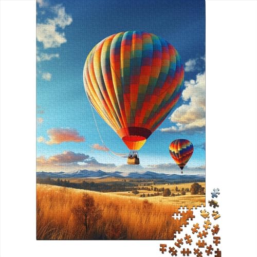 Heißluftballon Puzzle 1000-teilige Schwer Puzzle Spielzeug Pädagogisches Spiel Impossible Herausforderungsspielzeug Für Erwachsene Kinder 1000pcs (75x50cm) von RJAVAGFZL