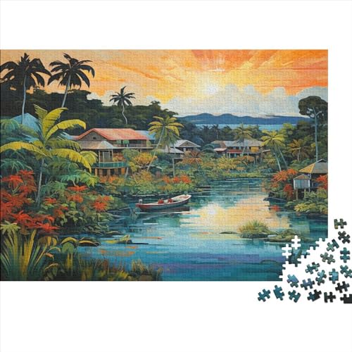 Holiday Bay 1000 Teile,Impossible Puzzle,Geschicklichkeitsspiel Für Die Ganze Familie, Erwachsenen Puzzlespiel Puzzel 1000pcs (75x50cm) von RJAVAGFZL