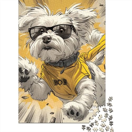 Hund Puzzles 1000 Teile Schwer Puzzle Spielzeug Lernspiel Impossible Herausforderung Spielzeug Für Erwachsene Kinder 1000pcs (75x50cm) von RJAVAGFZL