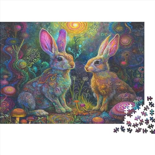 Kaninchen 1000 Teile Puzzle, Puzzles Für Erwachsene, 1000 Teile Puzzlespiel Für Jugendliche & Erwachsene Puzzlespiel Puzzel 1000pcs (75x50cm) von RJAVAGFZL