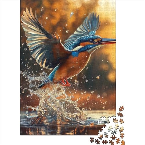 Königfischer Puzzle 1000-teilige Schwer Puzzle Spielzeug Lernspiel Impossible Herausforderung Spielzeug Für Erwachsene Kinder 1000pcs (75x50cm) von RJAVAGFZL