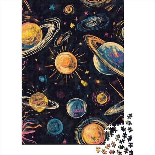 Kosmische Planeten Puzzle 1000-teilige Schwer Puzzle Spielzeug Lernspiel Impossible Herausforderung Spielzeug Für Erwachsene Und Kinder Ab 14 Jahren 1000pcs (75x50cm) von RJAVAGFZL