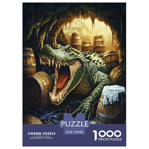 Krokodil Puzzles 1000 Teile Schwer Puzzle Spielzeug Lernspiel Impossible Herausforderungsspielzeug Für Erwachsene Und Kinder Ab 12 Jahren 70x50cm/1000pcs Krokodil Puzzles 1000 Teile Schwer Puzzle Spielzeug Lernspiel Impossible Herausforderungsspielzeug Für Erwachsene Und Kinder Ab 12 Jahren 70x50cm/1000pcs von RJAVAGFZL