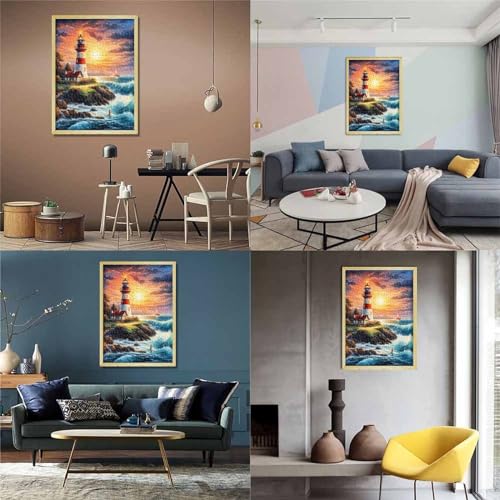Küste Leuchtturms Puzzles 1000 Teile Schwer Puzzle Spielzeug Lernspiel Impossible Herausforderung Spielzeug Für Erwachsene Kinder 1000pcs (75x50cm) von RJAVAGFZL