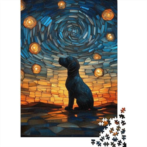 Labrador Retriever Puzzle 1000-teilige Schwer Puzzle Spielzeug Lernspiel Impossible Herausforderungsspielzeug Für Erwachsene Und Kinder Ab 12 Jahren 1000pcs (75x50cm) von RJAVAGFZL