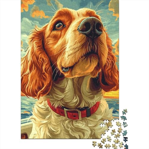 Labrador Retriever Puzzle 1000-teilige Schwer Puzzle Spielzeug Pädagogisches Spiel Impossible Herausforderung Spielzeug Für Erwachsene Kinder 1000pcs (75x50cm) von RJAVAGFZL