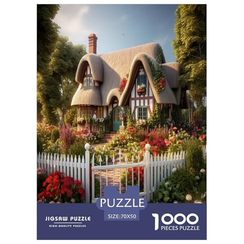 Landhaus Puzzles 1000 Teile Schwer Puzzle Spielzeug Lernspiel Impossible Herausforderungsspielzeug Für Erwachsene Und Kinder Ab 12 Jahren 70x50cm/1000pcs von RJAVAGFZL