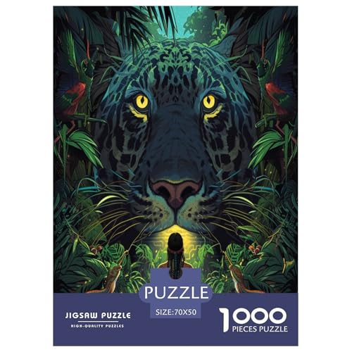 Leopard Puzzle 1000 Teile Schwer Puzzle Spielzeug Lernspiel Impossible Herausforderungsspielzeug Für Erwachsene Und Kinder Ab 14 Jahren 70x50cm/1000pcs von RJAVAGFZL