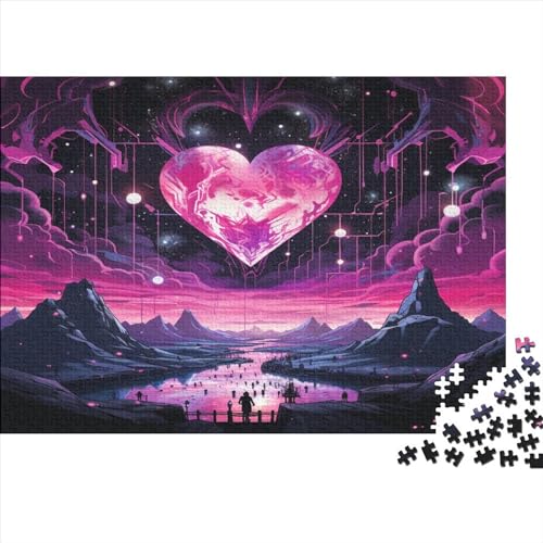 Liebe Sonnenuntergang 1000 Stück Puzzles Für Erwachsene Teenager Stress Abbauen Familien-Puzzlespiel 1000-teiliges Puzzle Kinder Lernspiel Spielzeug Geschenk Puzzel 1000pcs (75x50cm) von RJAVAGFZL