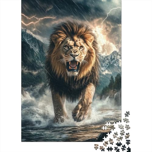 Löwe Puzzle 1000-teilige Schwer Puzzle Spielzeug Pädagogisches Spiel Impossible Herausforderung Spielzeug Für Erwachsene Und Kinder in Bewährter 1000pcs (75x50cm) von RJAVAGFZL