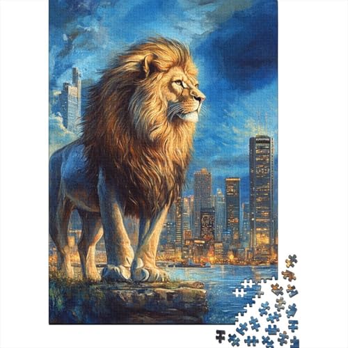 Löwe Puzzles 1000 Teile Schwer Puzzle Spielzeug Pädagogisches Spiel Impossible Herausforderung Spielzeug Für Erwachsene Kinder 1000pcs (75x50cm) von RJAVAGFZL